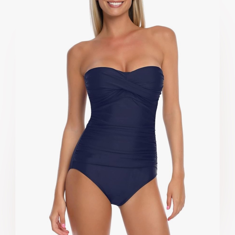 ✨NWT - RELLECIGA Women's Strapless One Piece Swimsuit